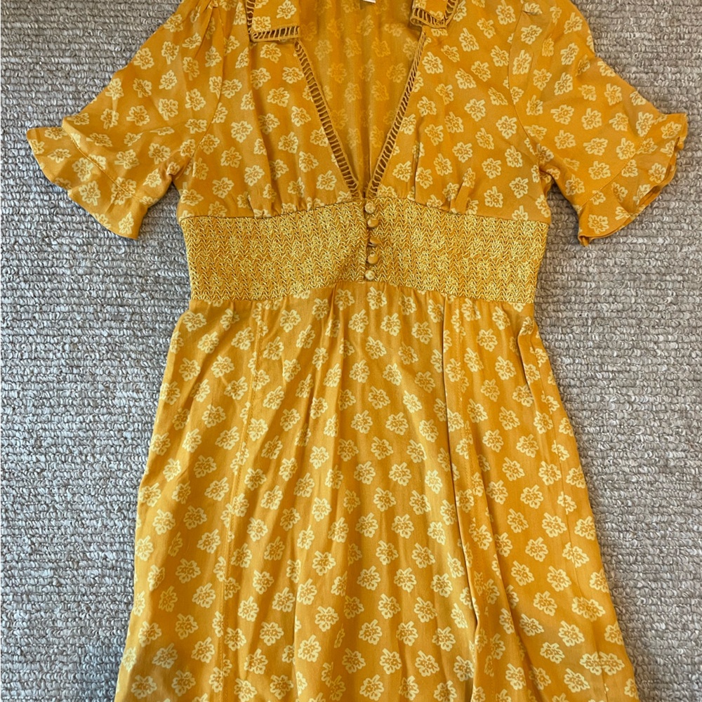 Yellow floral urban outfitters dress